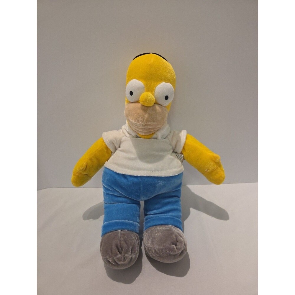 Homer Simpson 15” Stuffed Plush Doll Nanco 2005 The Simpsons 20th Century Fox
